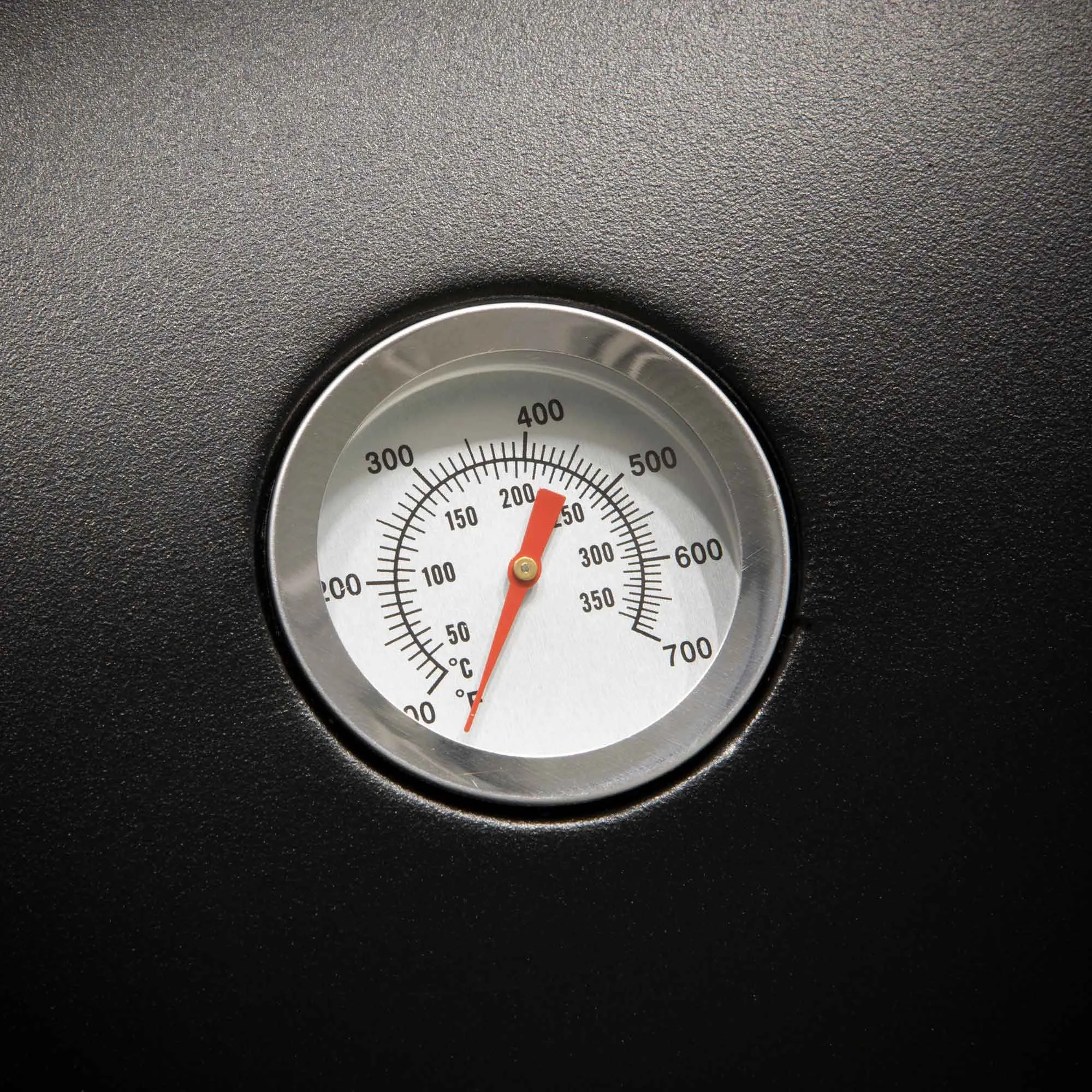 2 Burner Gas BBQ Grill with Piezo Ignition, Built-In Thermometer, Black/Stainless Steel - DG13
