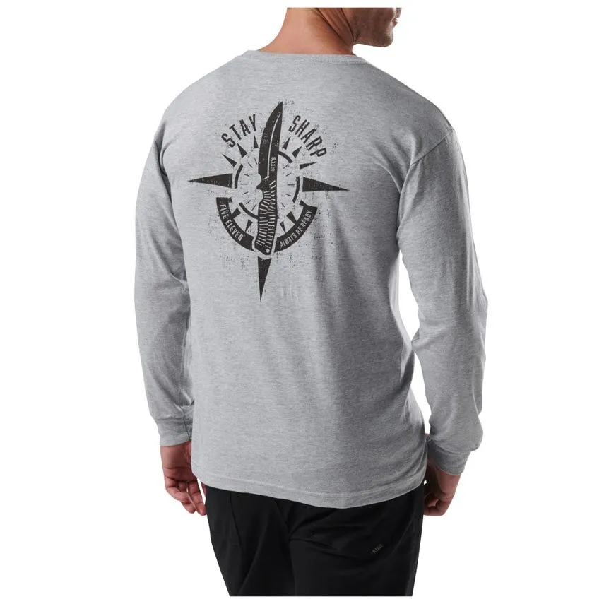 5.11 Tactical STAY SHARP Long Sleeve TEE - Heather Grey