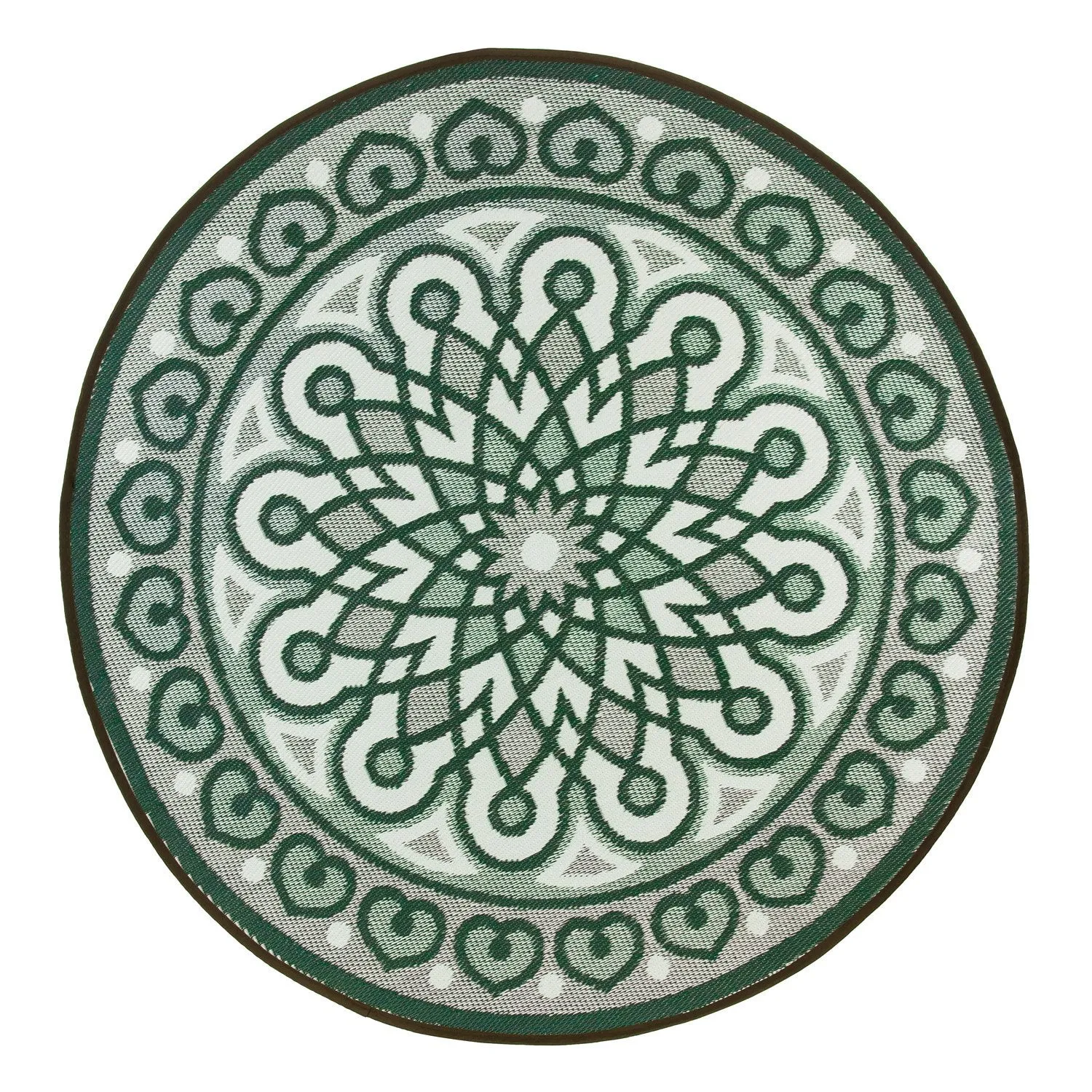 6' Indoor/Outdoor Round Rug Terracotta,4or136