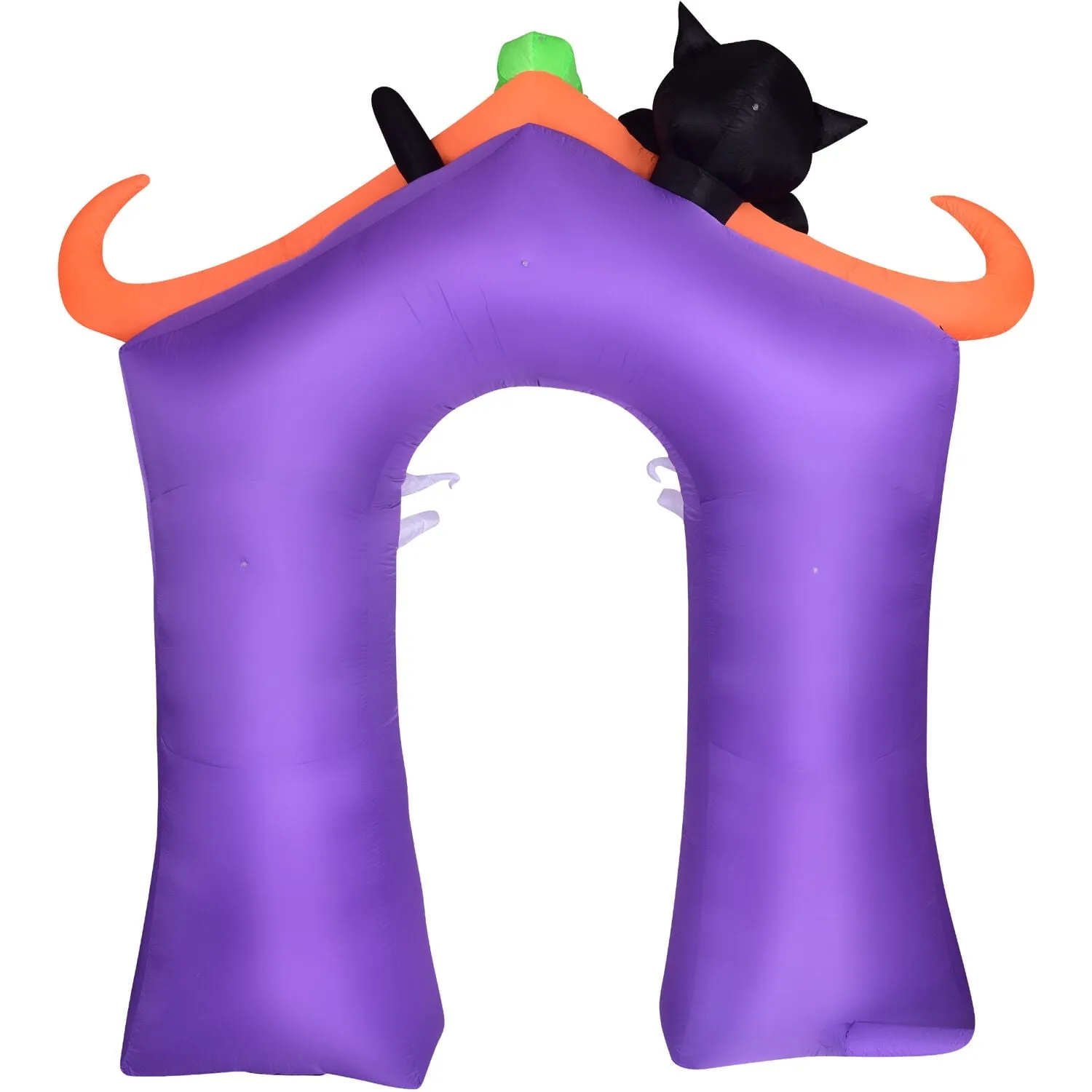 9-Ft. Inflatable Pre-Lit Trick or Treat Walkway Arch with Black Cat, JackLantern