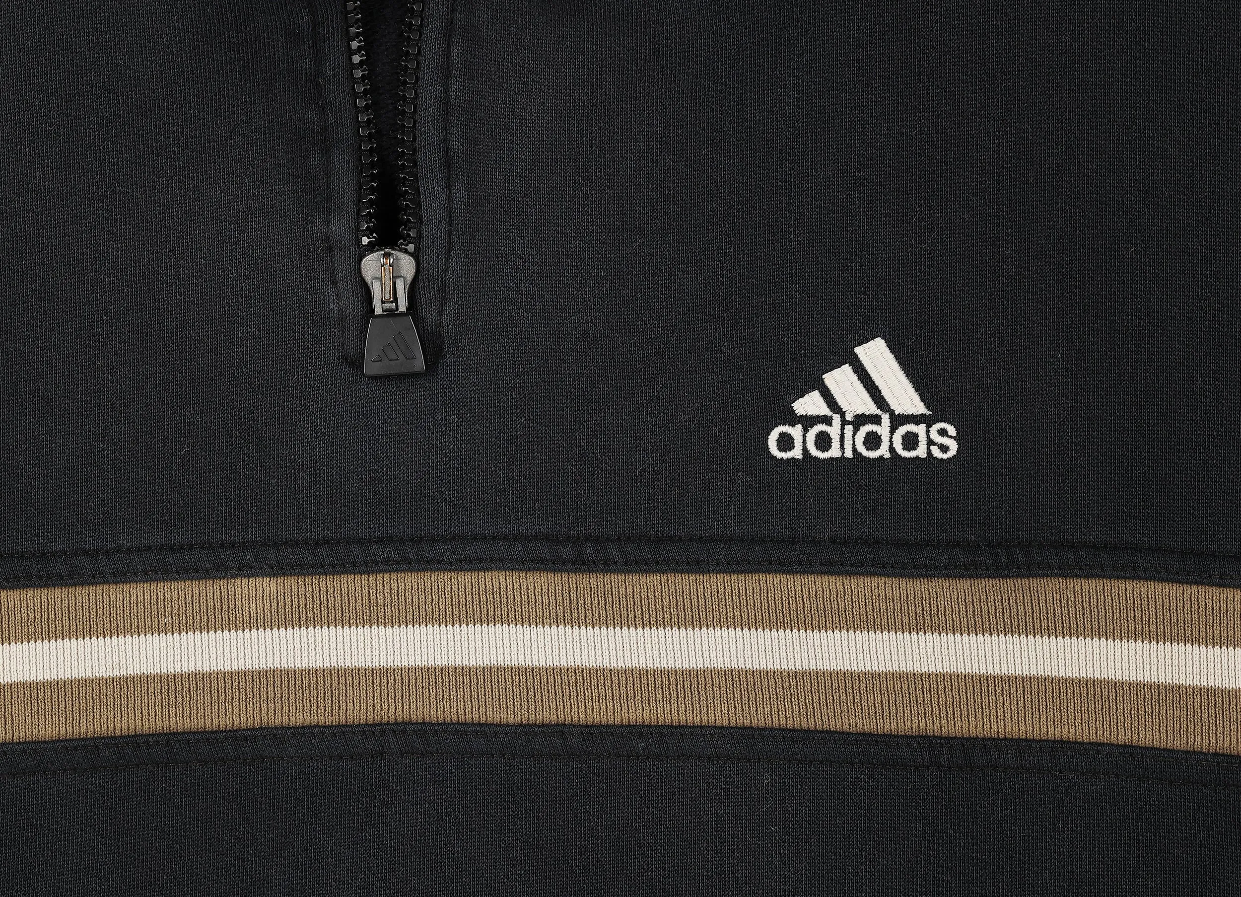 Adidas 90s 1/4 Zip Sweatshirt - Black - L