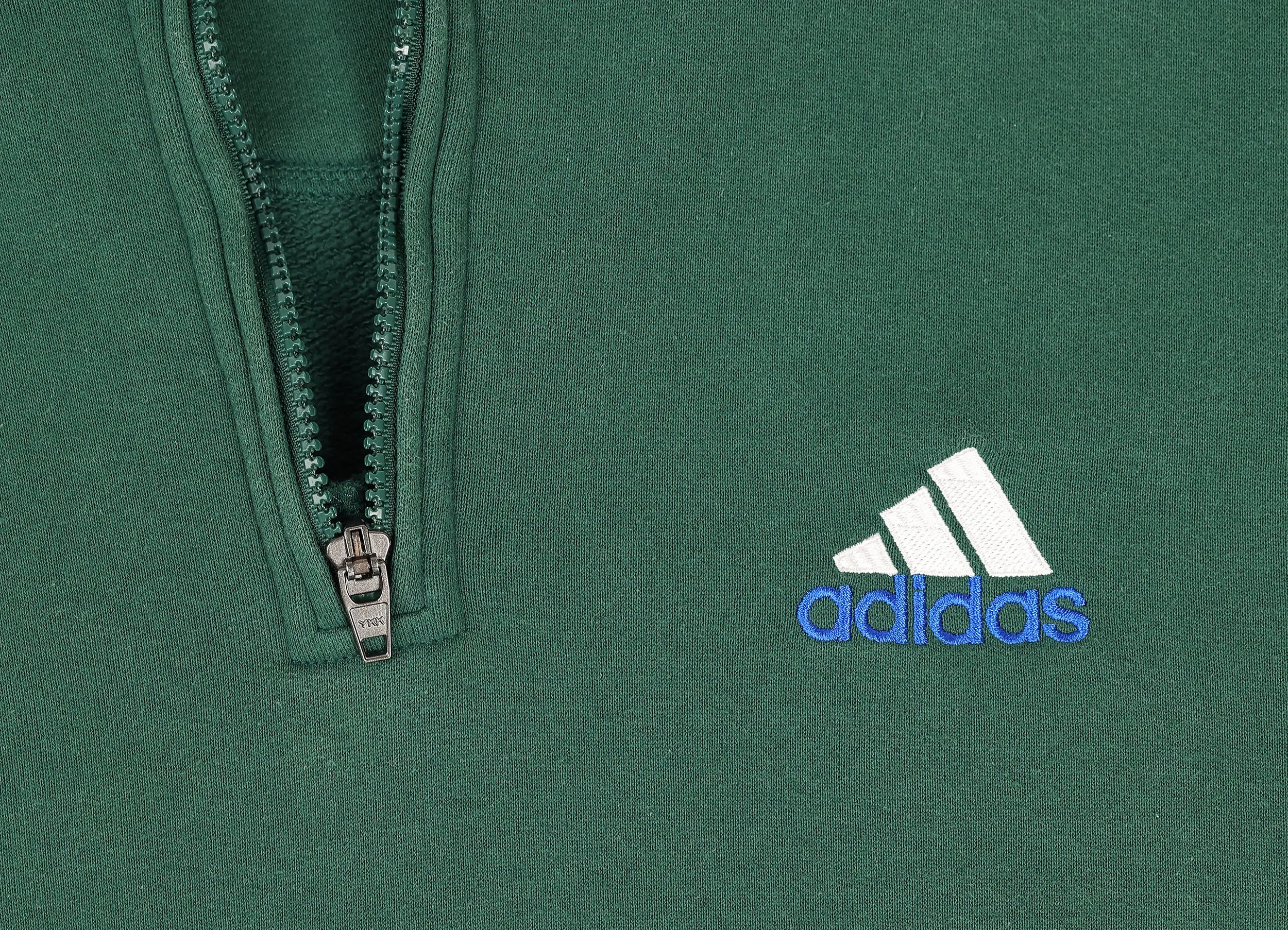 Adidas 90s 1/4 Zip Sweatshirt - Green - M