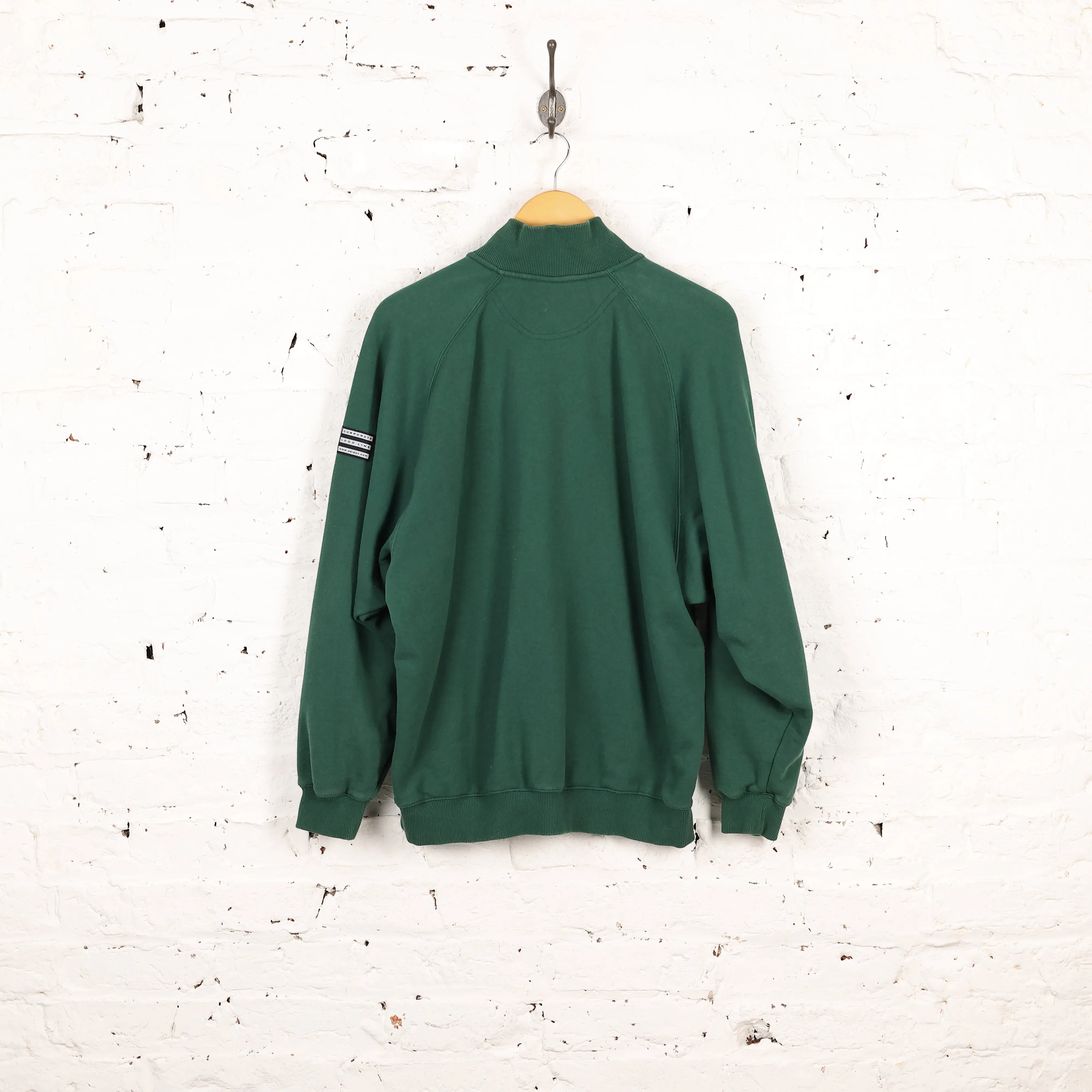 Adidas 90s 1/4 Zip Sweatshirt - Green - M