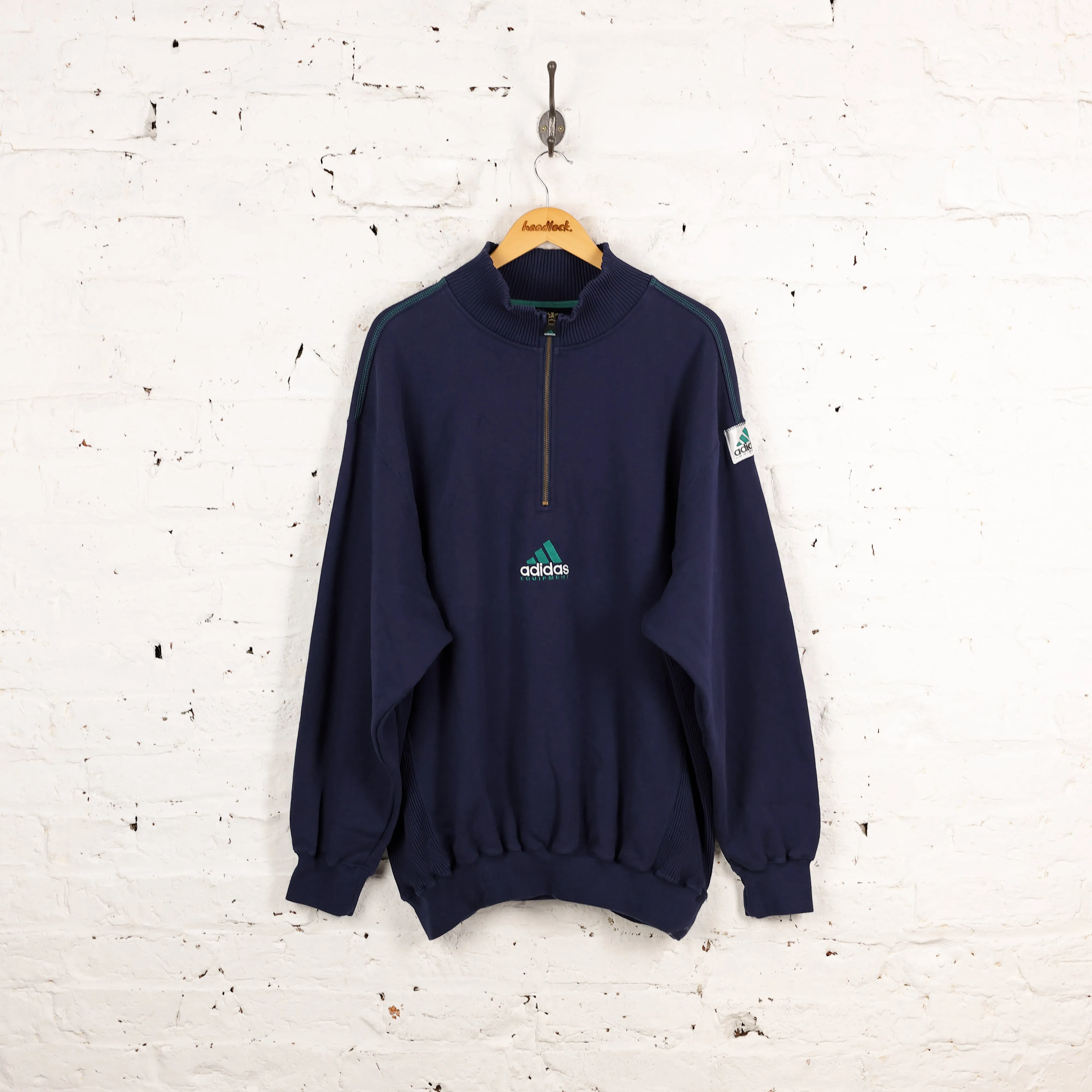 Adidas 90s Equipment 1/4 Zip Sweatshirt - Blue - XL