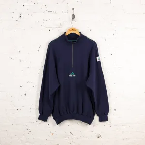 Adidas 90s Equipment 1/4 Zip Sweatshirt - Blue - XL