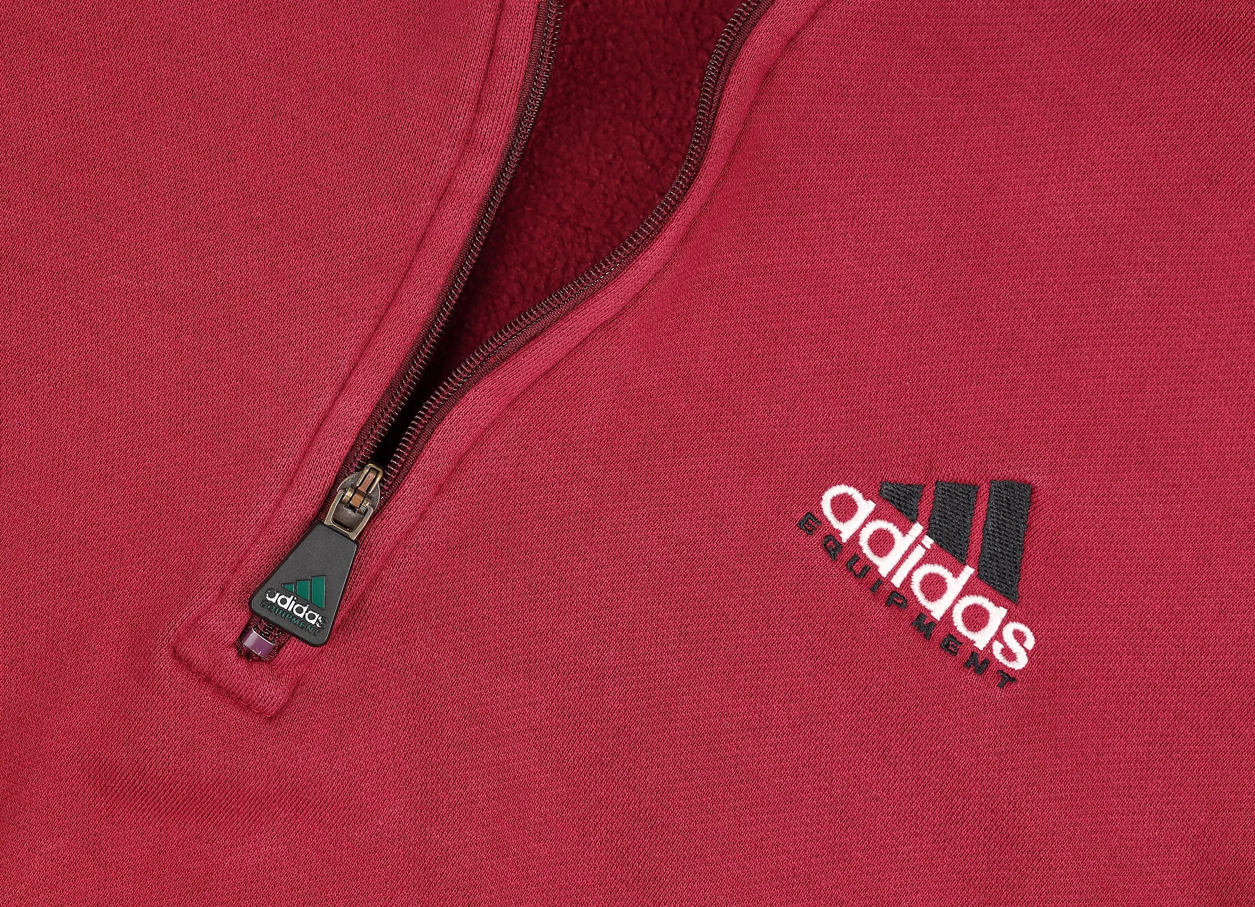 Adidas Equipment 90s 1/4 Zip Sweatshirt - Maroon - M