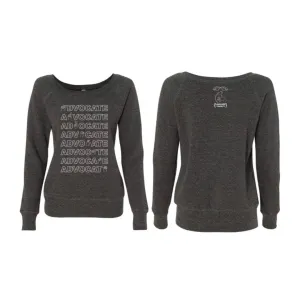 ADVOCATE Wide Neck Sweatshirt (Sponge Fleece)