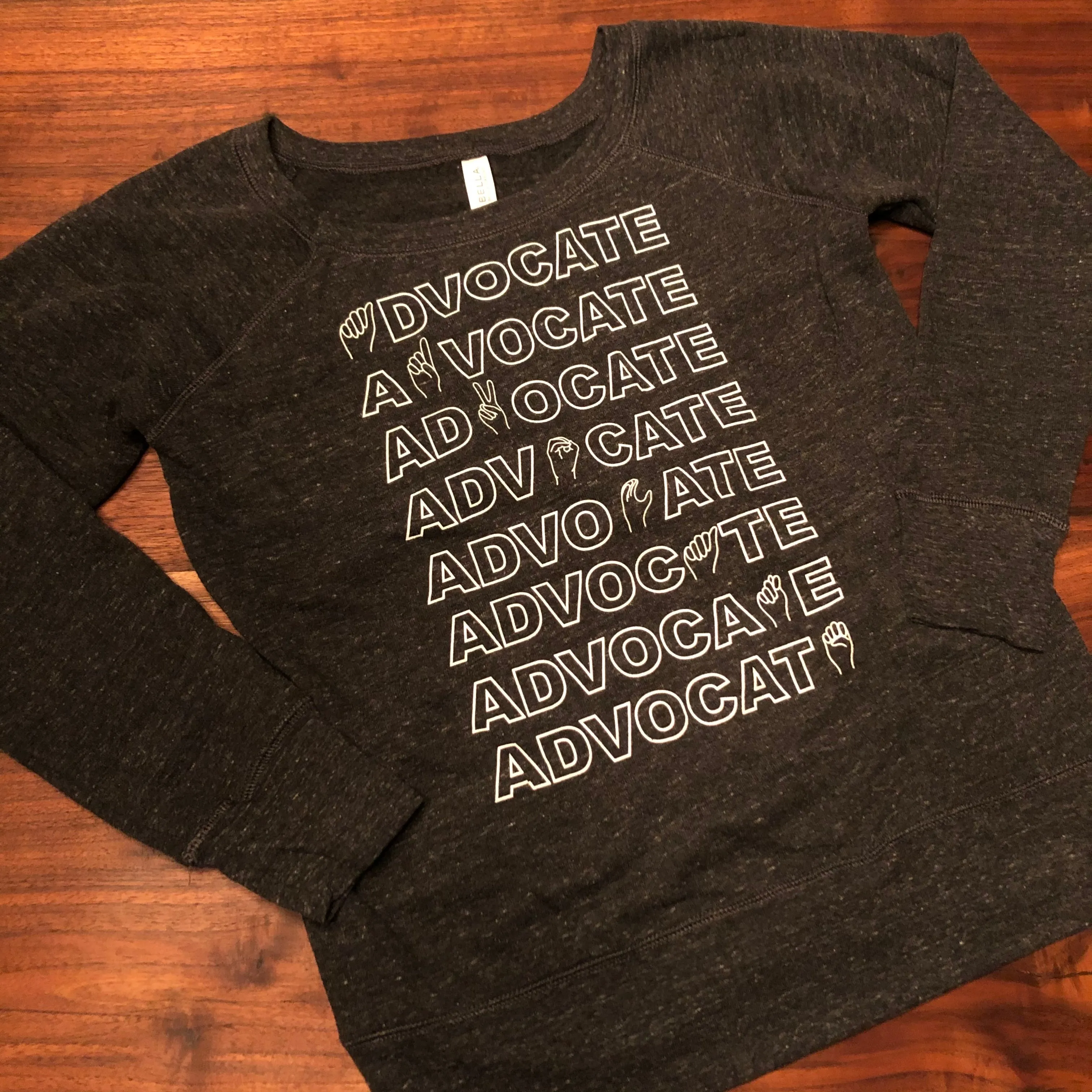ADVOCATE Wide Neck Sweatshirt (Sponge Fleece)