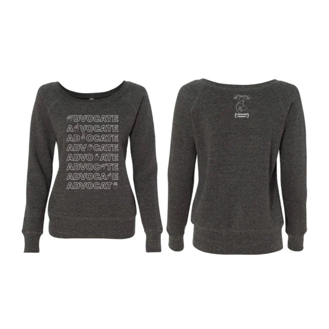 ADVOCATE Wide Neck Sweatshirt (Sponge Fleece)