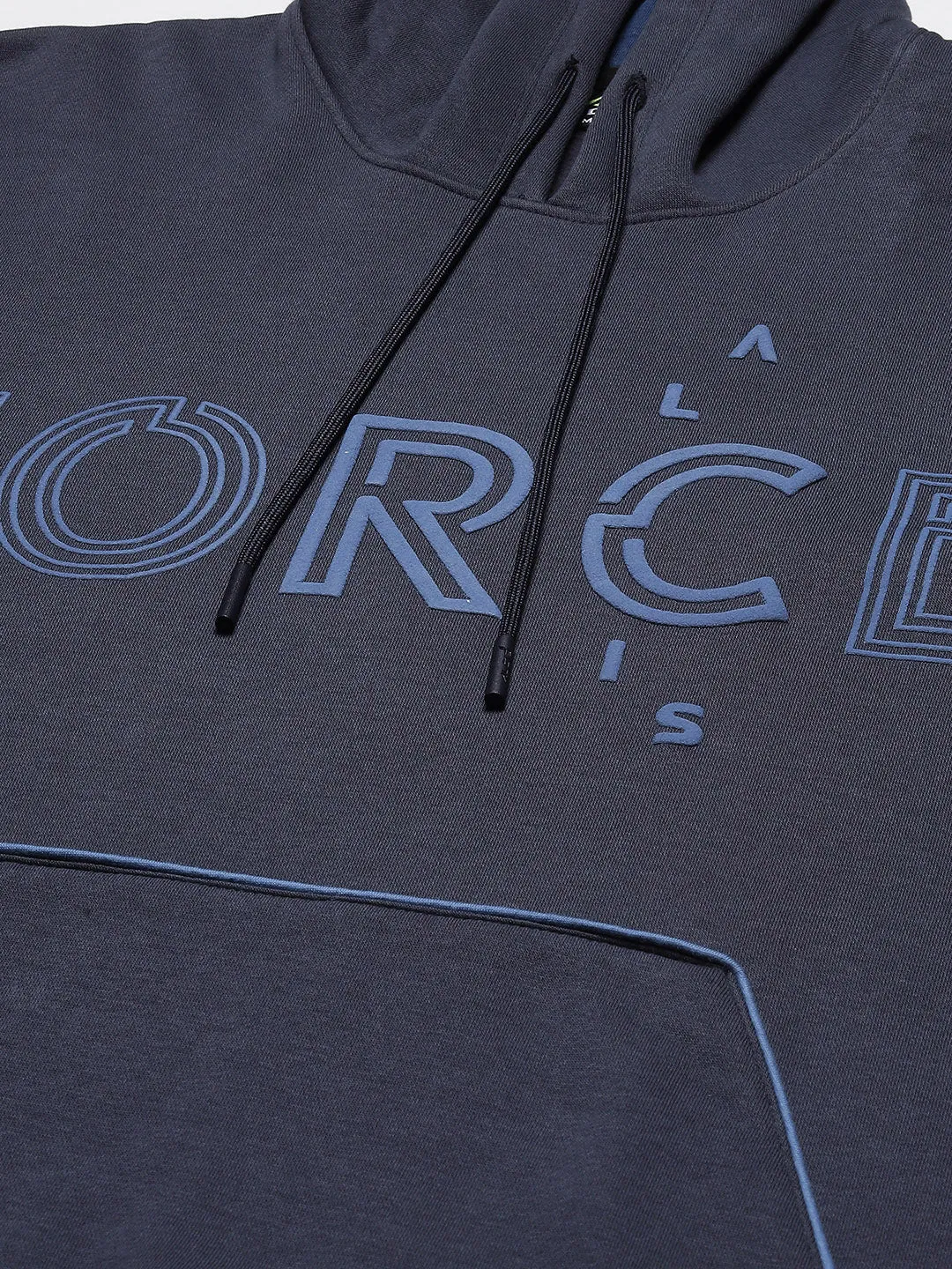 Alcis Men Navy Blue Printed Hooded Sweatshirt
