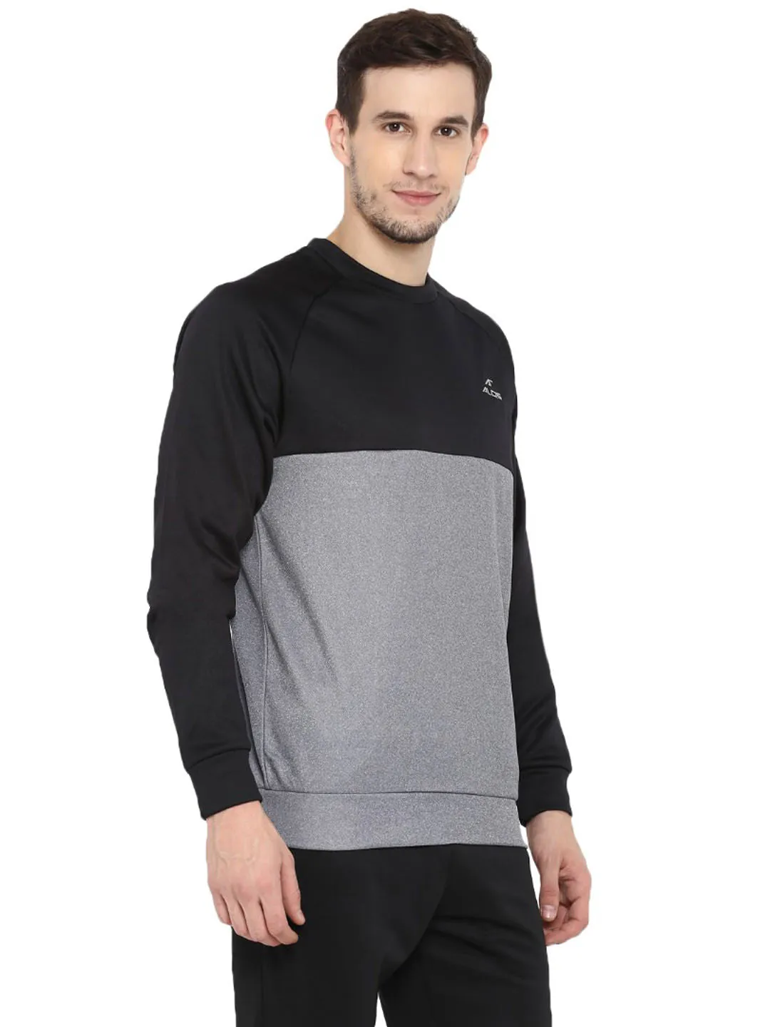 Alcis Men Solid Grey Sweatshirt