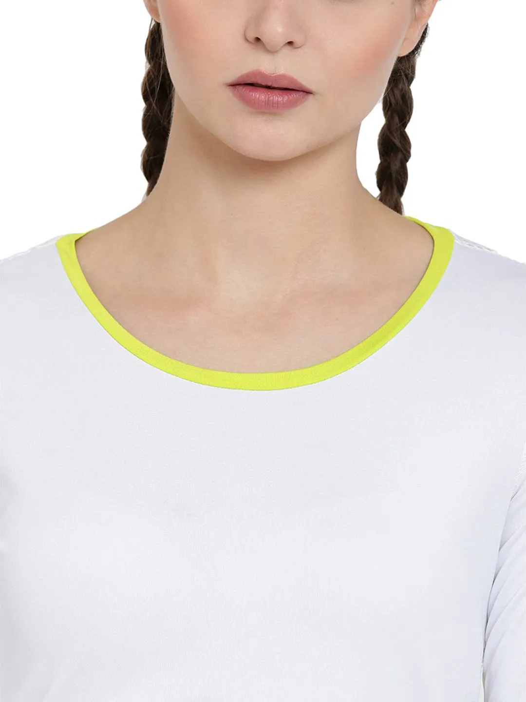 Alcis Women White Solid Styled Back Top
