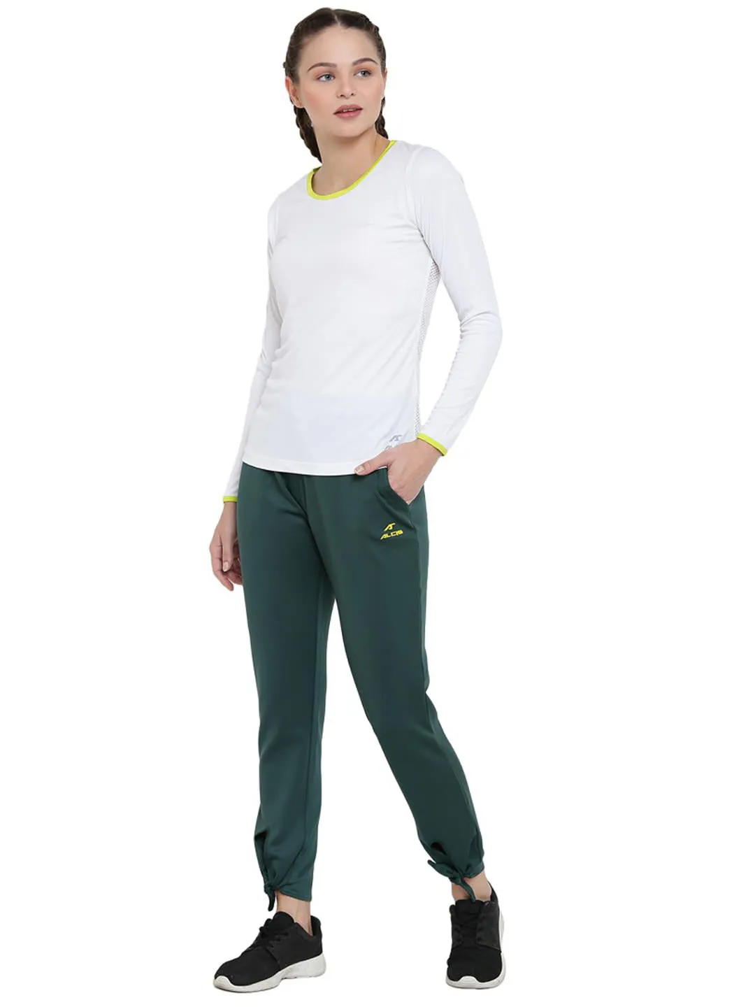 Alcis Women White Solid Styled Back Top