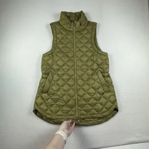 Athleta Jacket Womens Size Medium Green WHISPER FEATHERLESS Vest Puffer Full Zip