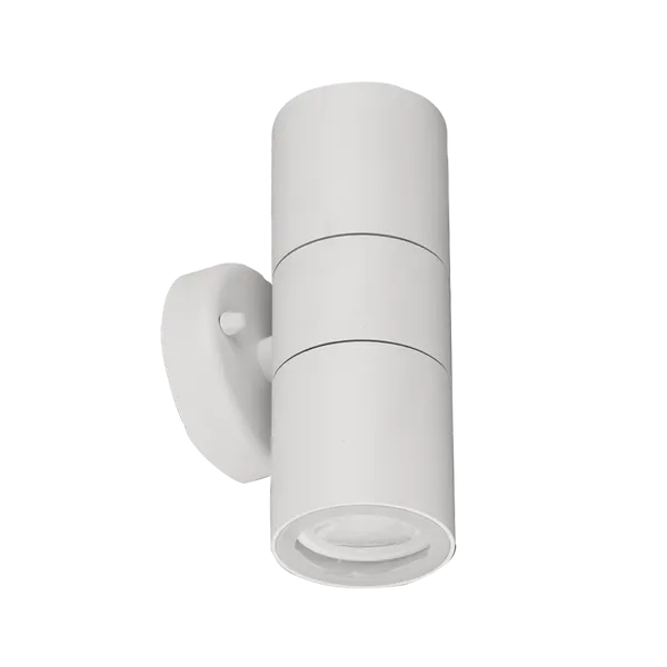Aurora EN-WL2W 240V GU10 IP44 Aluminium Fixed Up/Down Wall Light White