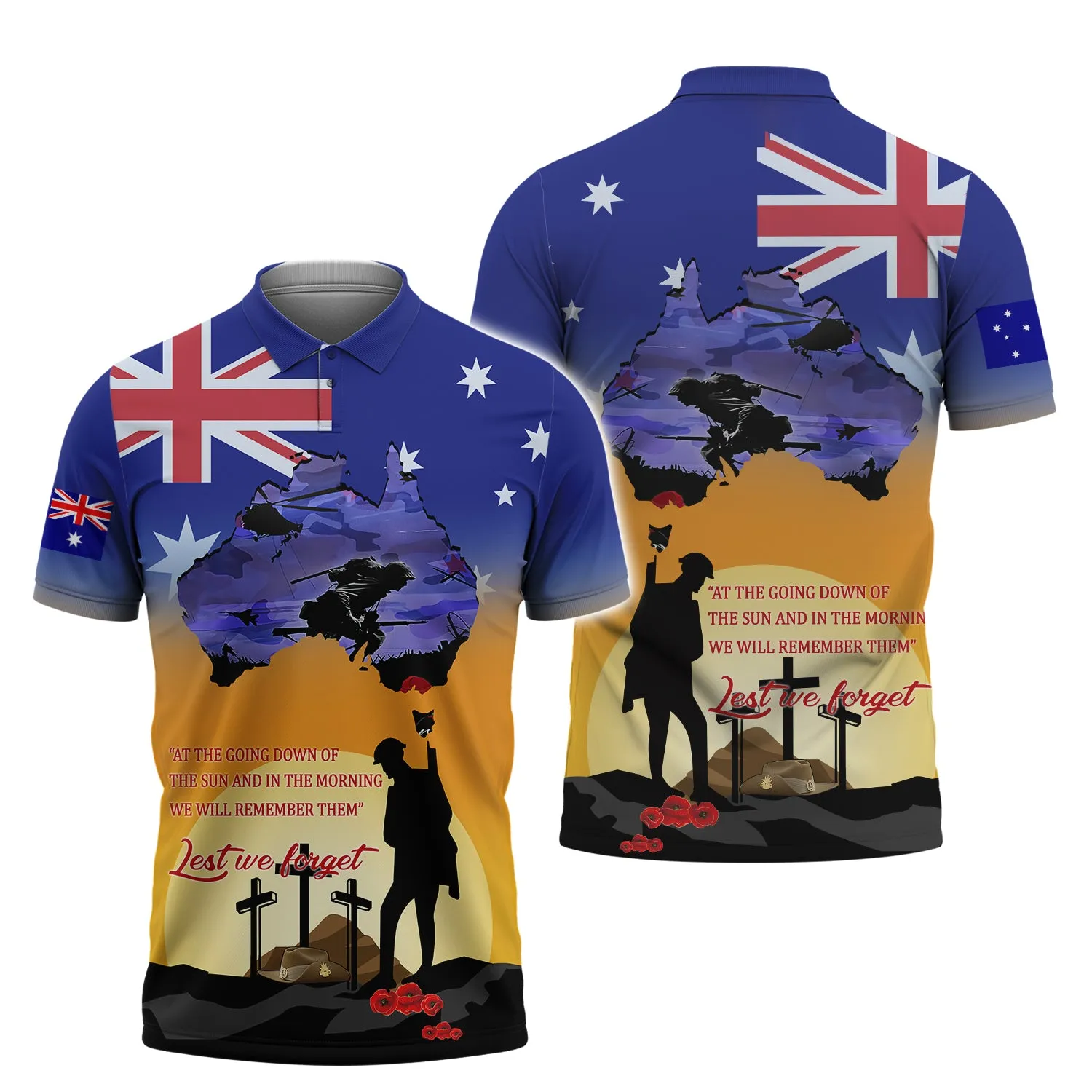 Australia Veteran Lest We Forget - 3D Full Print