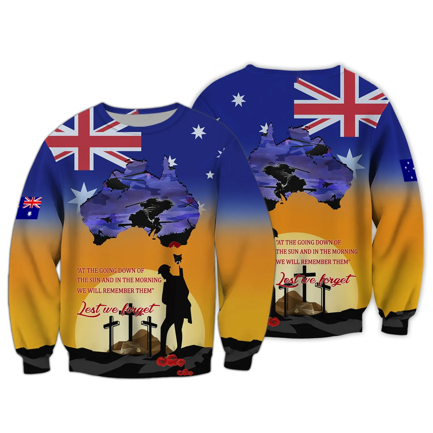 Australia Veteran Lest We Forget - 3D Full Print