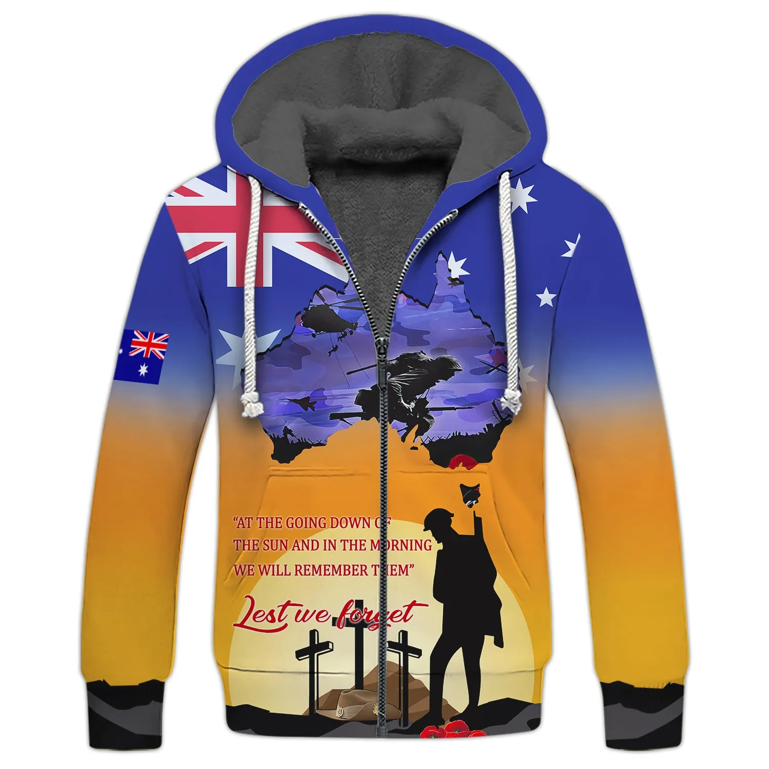 Australia Veteran Lest We Forget - 3D Full Print