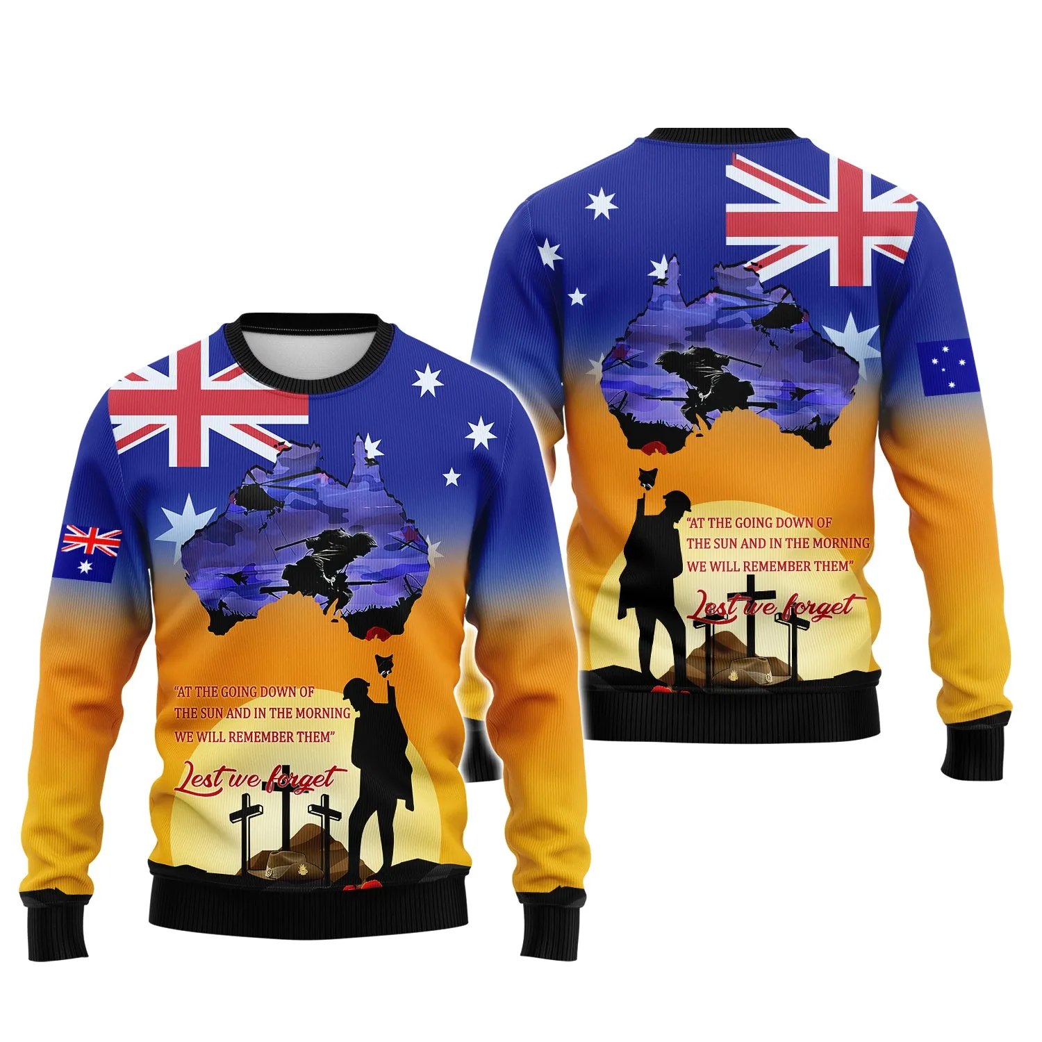 Australia Veteran Lest We Forget - 3D Full Print