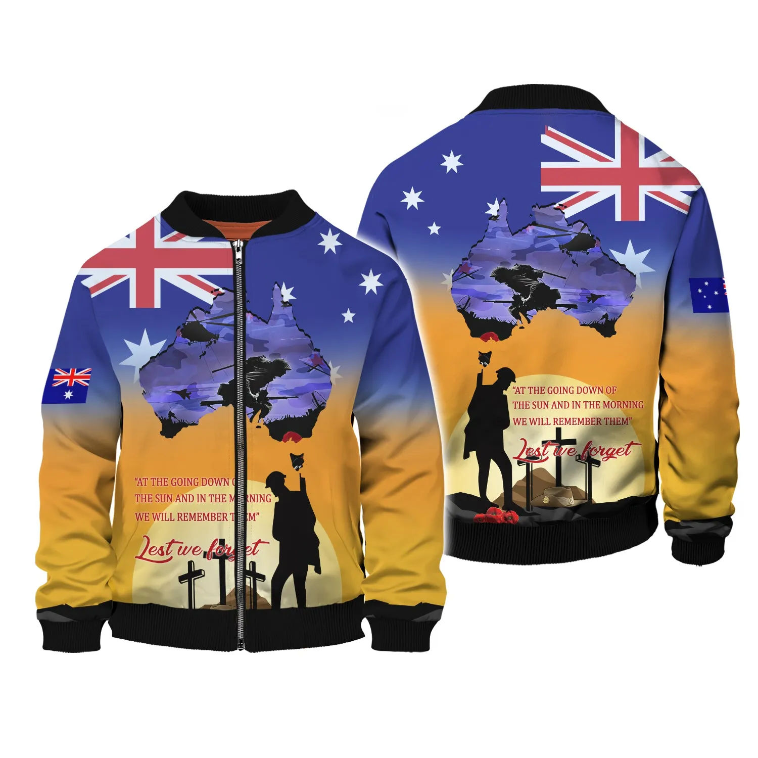 Australia Veteran Lest We Forget - 3D Full Print