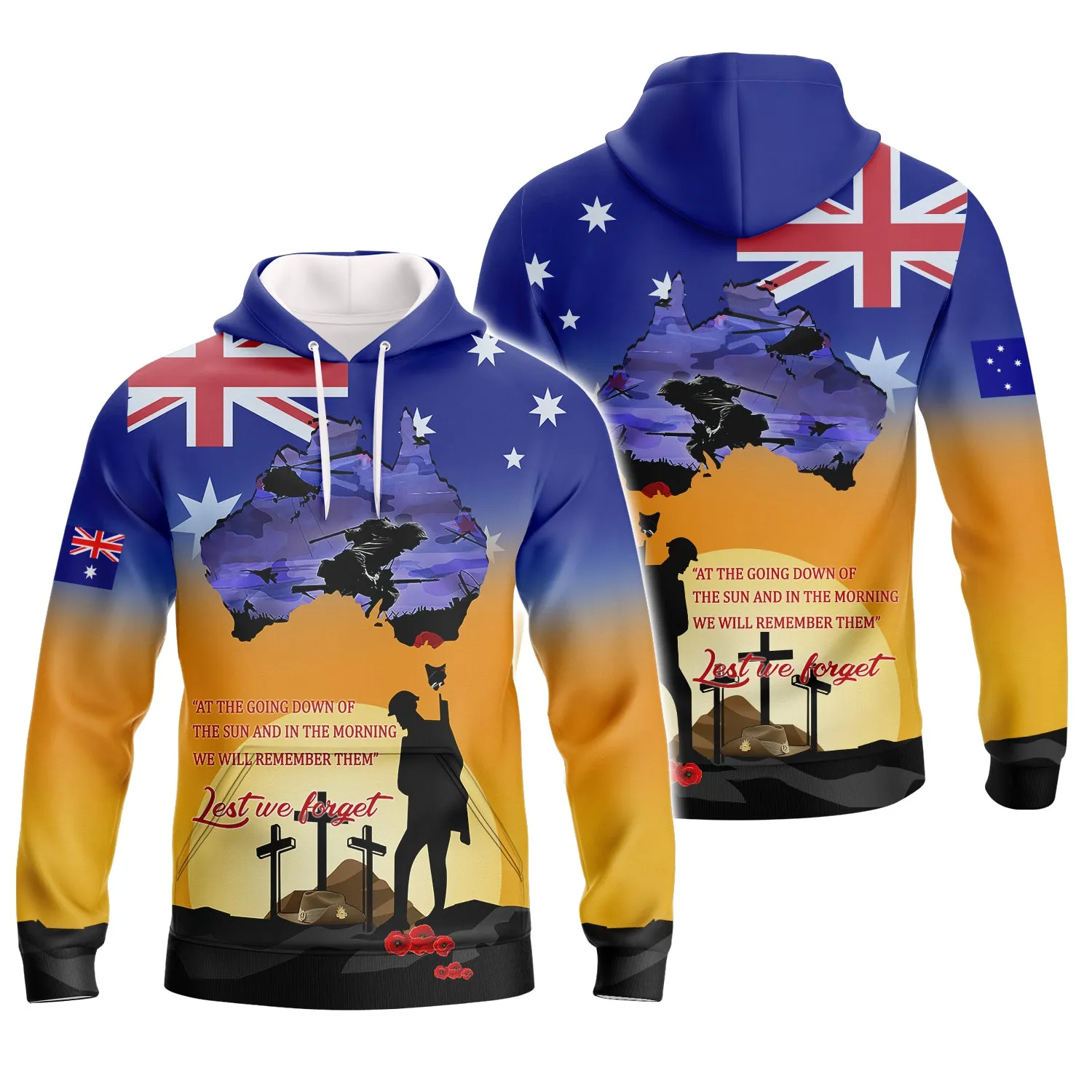 Australia Veteran Lest We Forget - 3D Full Print
