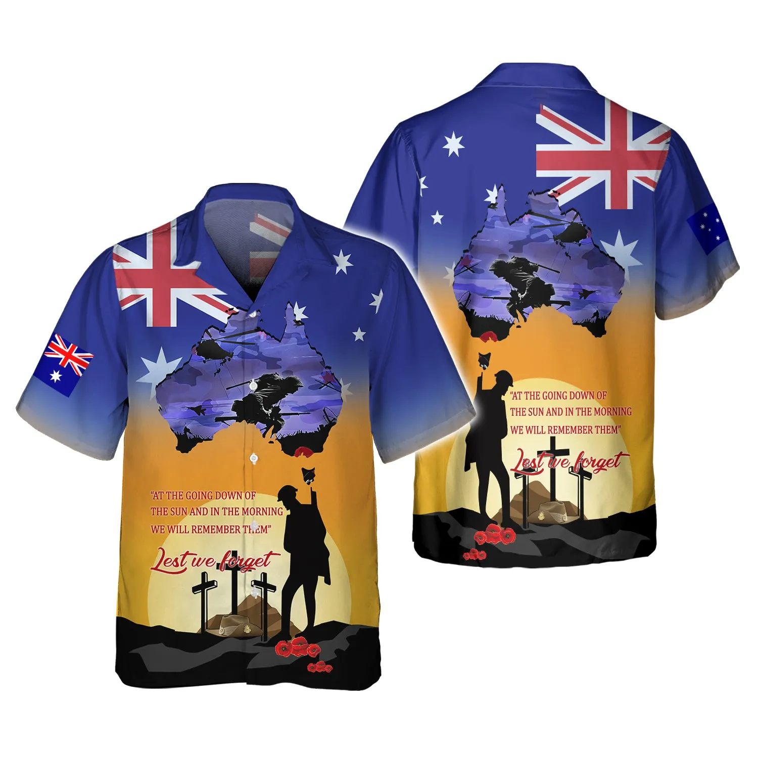 Australia Veteran Lest We Forget - 3D Full Print
