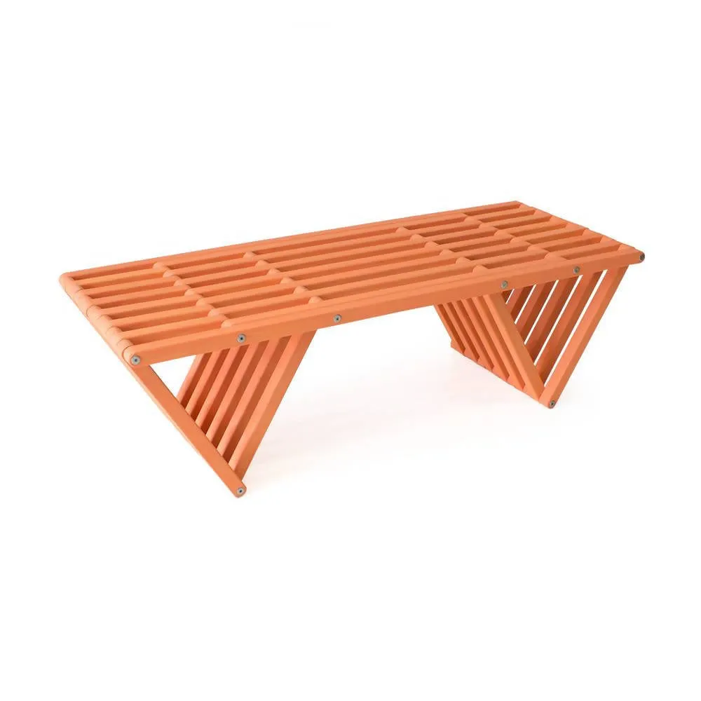 Backless Wood Bench L 54 x W 20 x H 17 inches