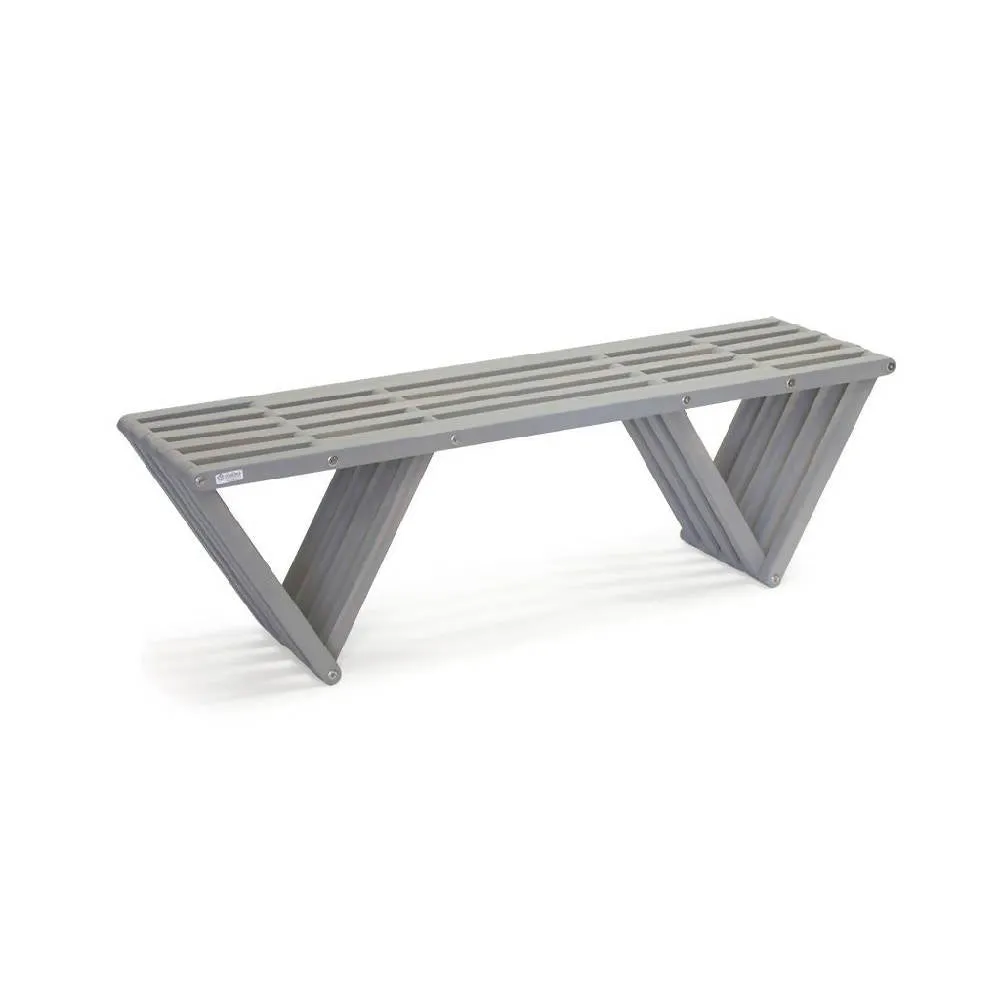 Backless Wood Bench X60 L 54 x W 15 x H 17 inches