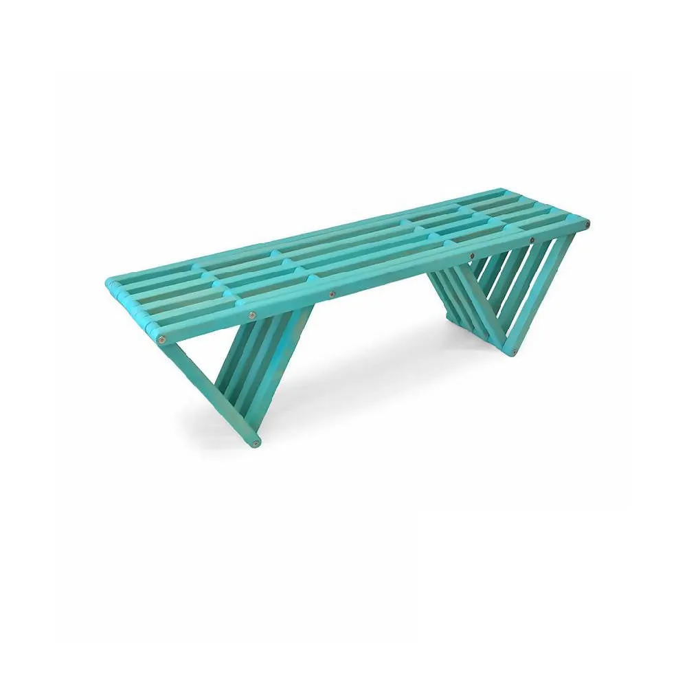 Backless Wood Bench X60 L 54 x W 15 x H 17 inches