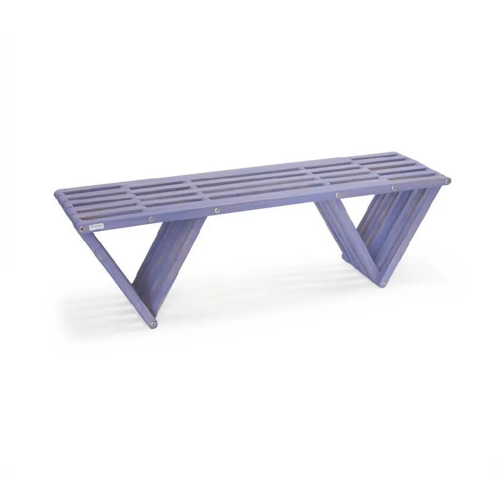 Backless Wood Bench X60 L 54 x W 15 x H 17 inches