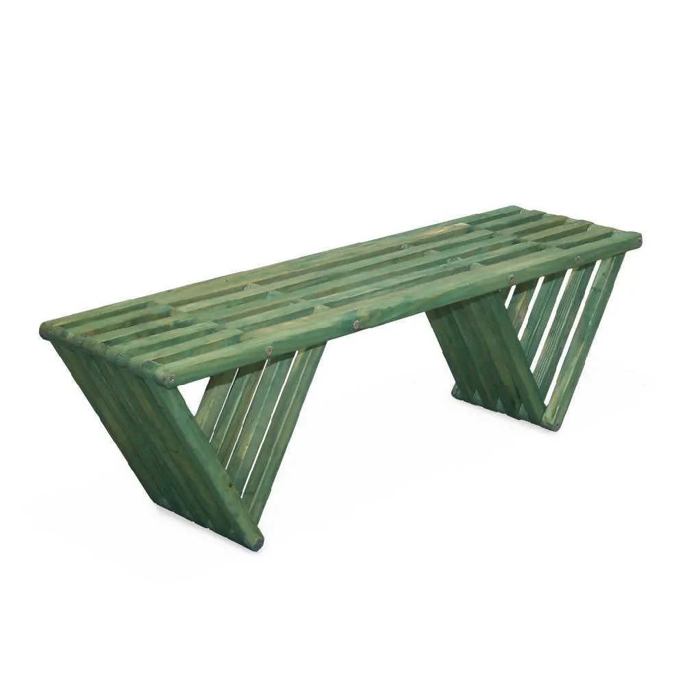 Backless Wood Bench X60 L 54 x W 15 x H 17 inches