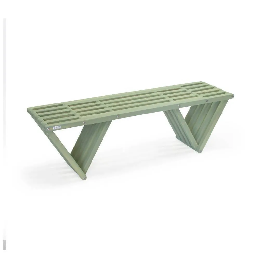 Backless Wood Bench X60 L 54 x W 15 x H 17 inches