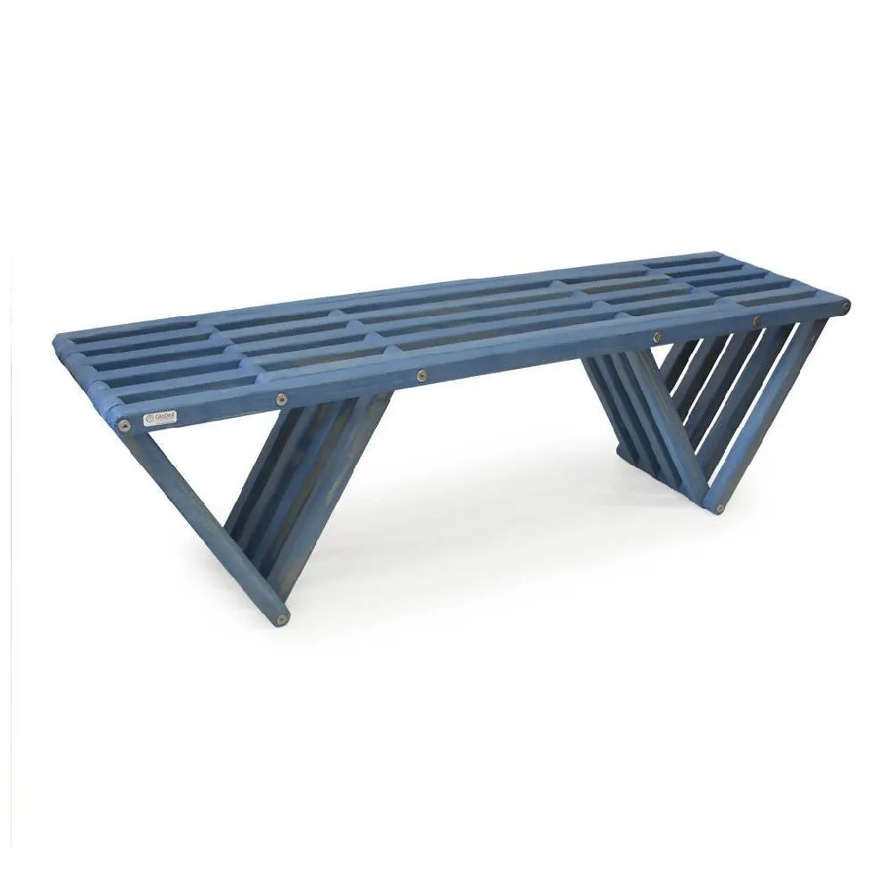 Backless Wood Bench X60 L 54 x W 15 x H 17 inches