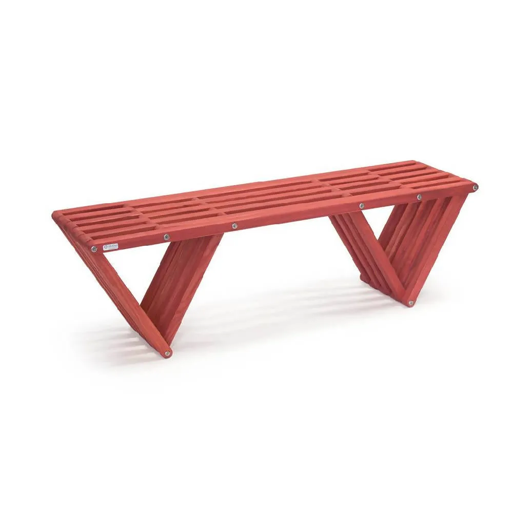 Backless Wood Bench X60 L 54 x W 15 x H 17 inches