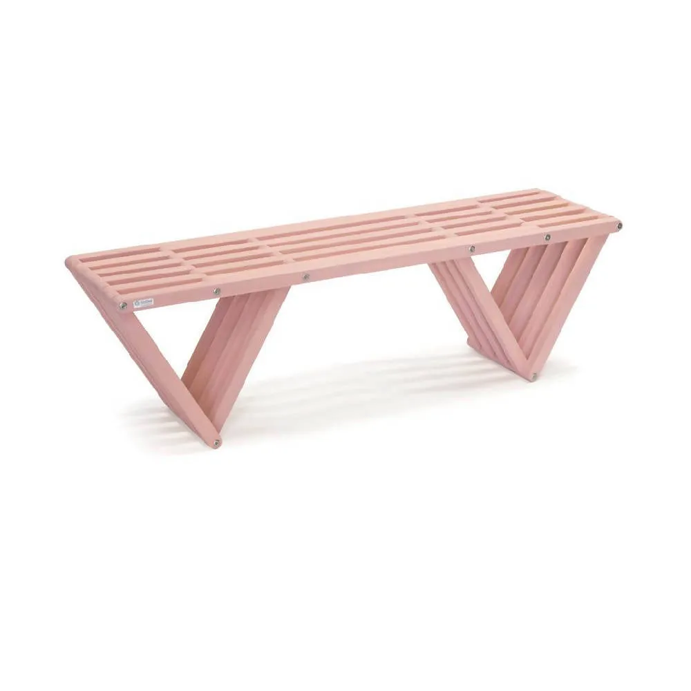 Backless Wood Bench X60 L 54 x W 15 x H 17 inches