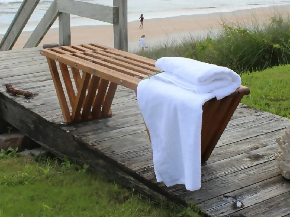 Backless Wood Bench X60 L 54 x W 15 x H 17 inches