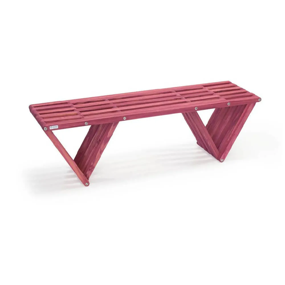 Backless Wood Bench X60 L 54 x W 15 x H 17 inches