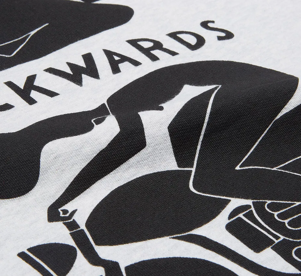 BACKWARDS HALF ZIP POLO SWEATSHIRT
