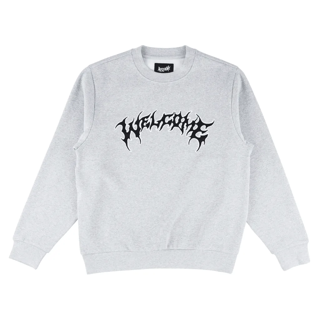 Barb applique crewneck - Heather