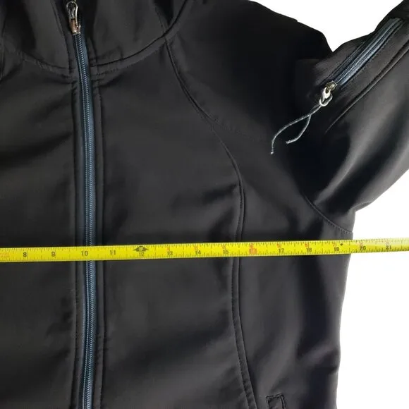 Black Diamond Softshell Jacket Hood Lined Fitted Fleece Unisex S, Like New