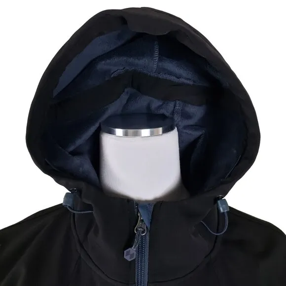 Black Diamond Softshell Jacket Hood Lined Fitted Fleece Unisex S, Like New