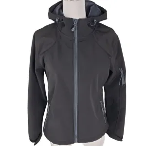 Black Diamond Softshell Jacket Hood Lined Fitted Fleece Unisex S, Like New