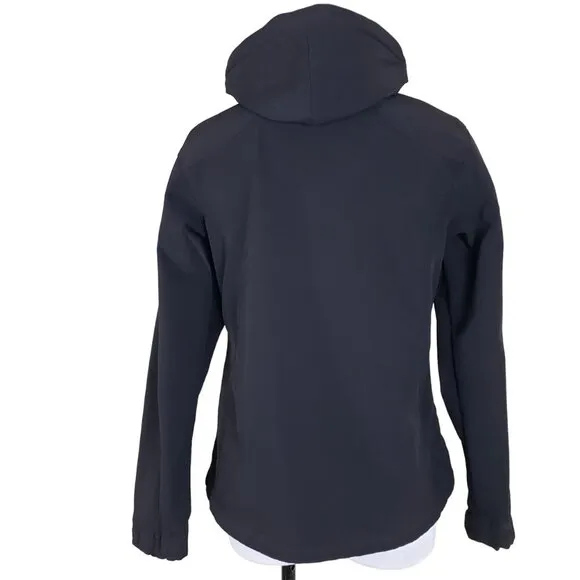 Black Diamond Softshell Jacket Hood Lined Fitted Fleece Unisex S, Like New