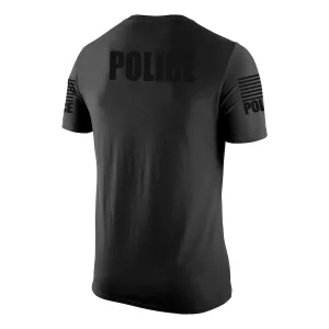 Black Police Men's Shirt - Short Sleeve (Black)