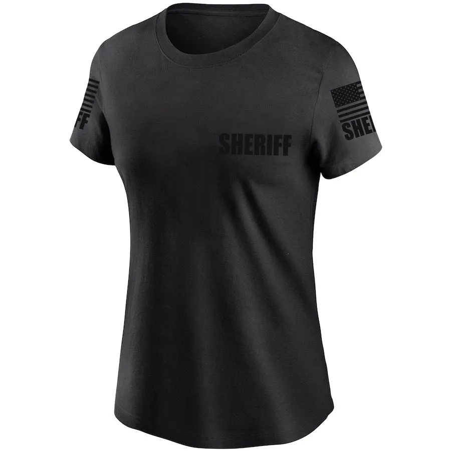 Black Sheriff Women's Shirt - Short Sleeve (Black)
