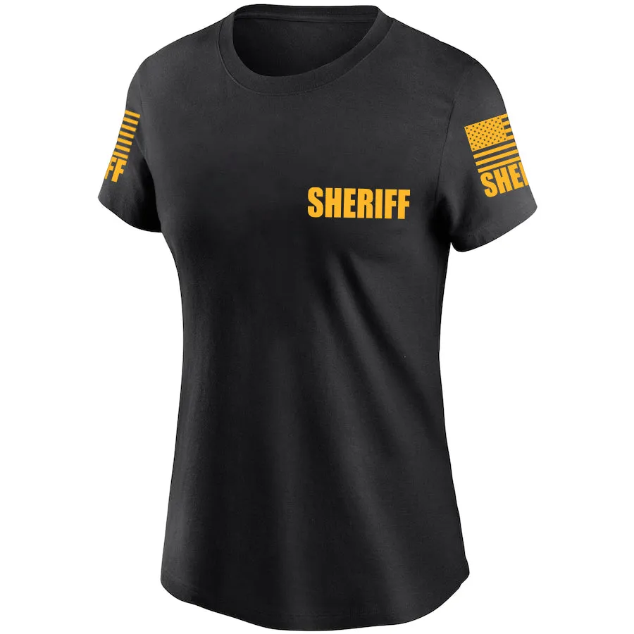 Black Sheriff Women's Shirt - Short Sleeve (Golden Yellow)
