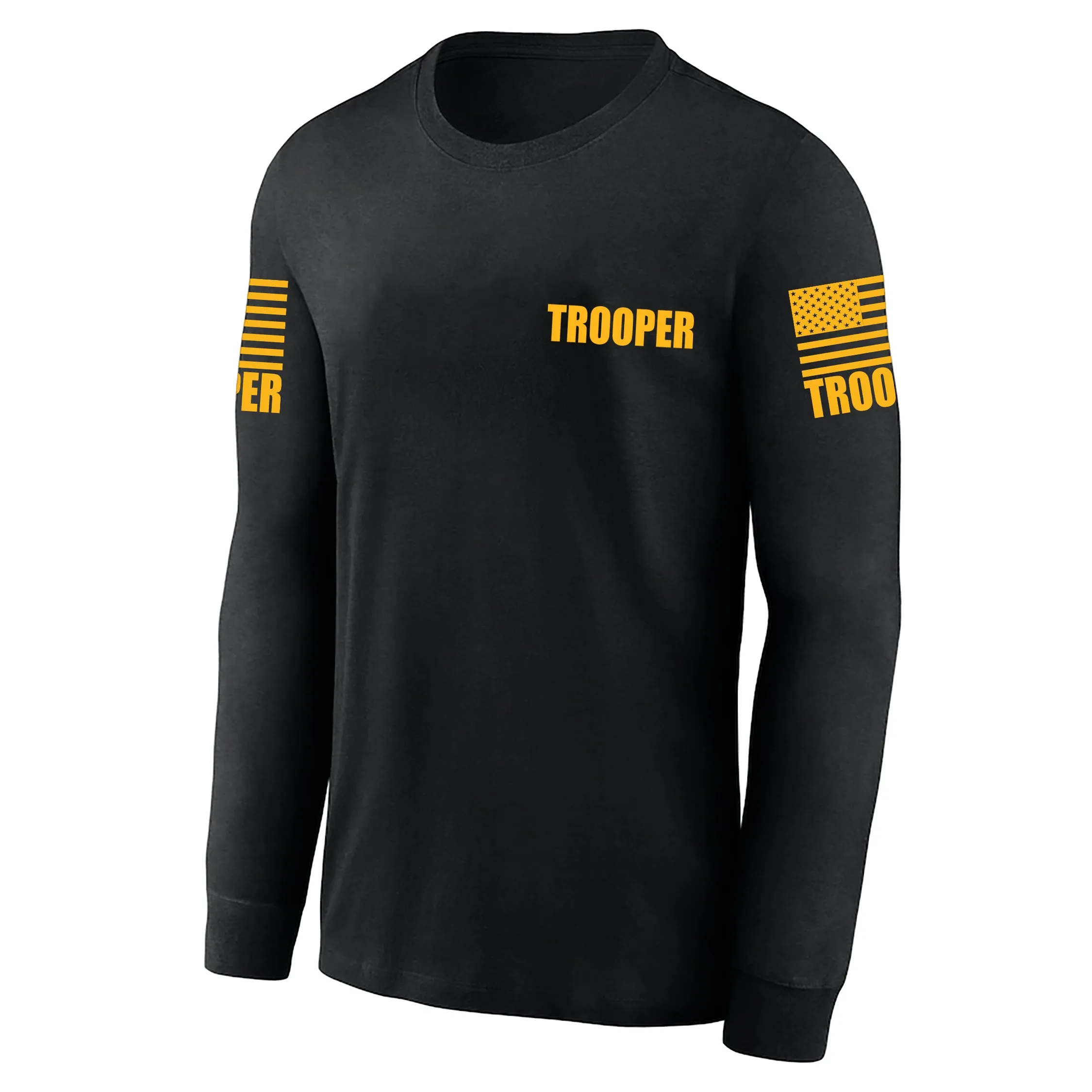 Black Trooper Men's Shirt - Long Sleeve (Golden Yellow)