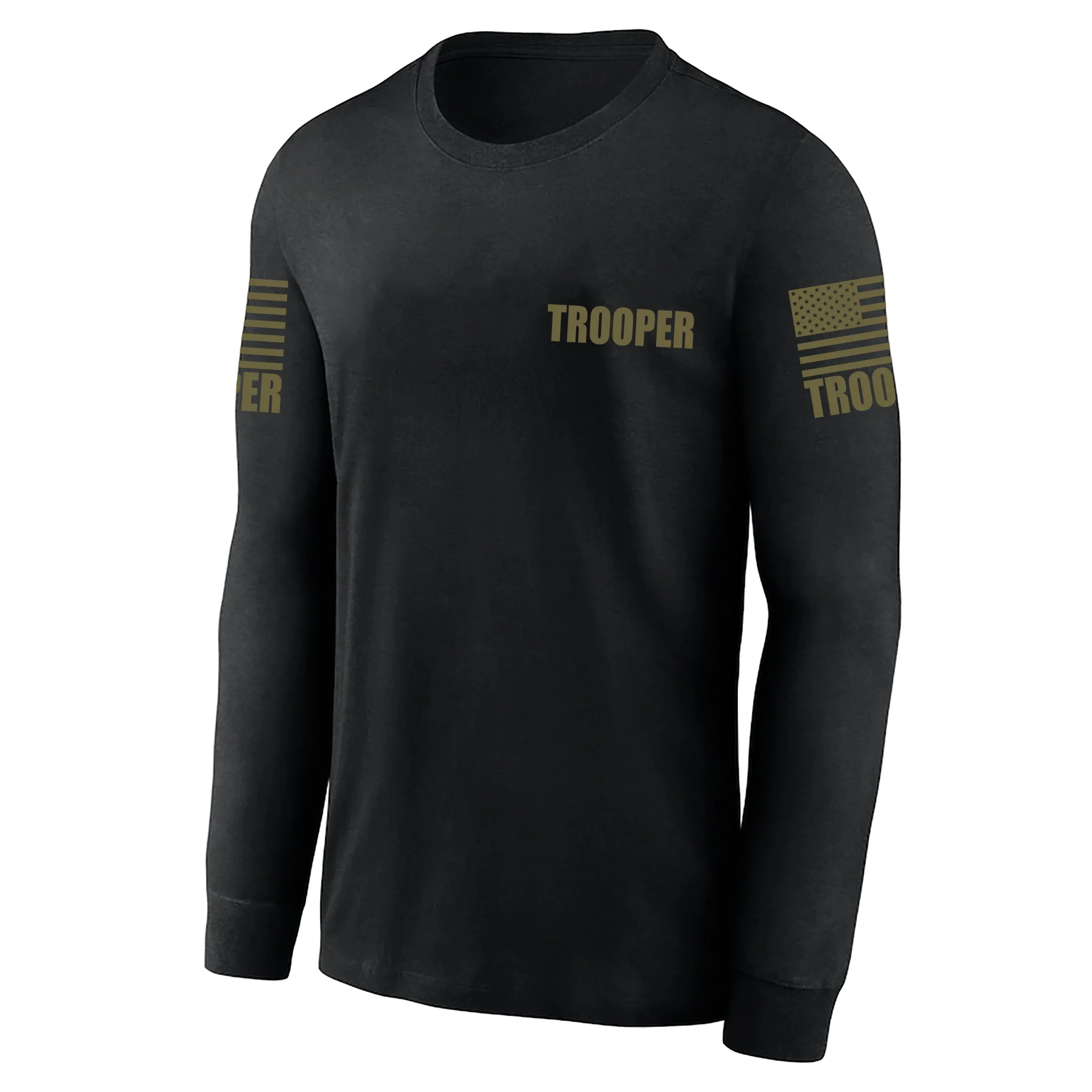 Black Trooper Men's Shirt - Long Sleeve (Green)