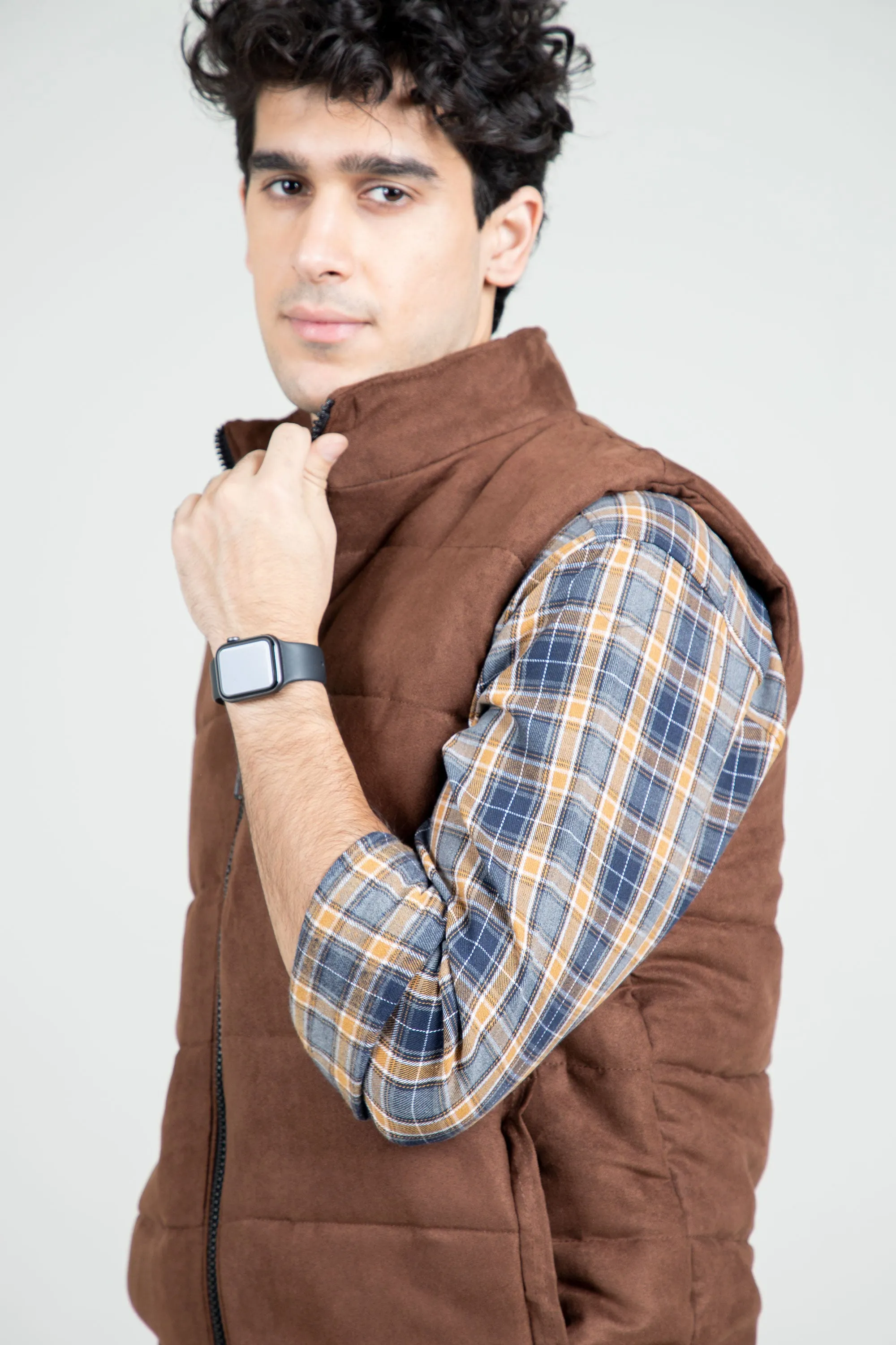 Brown Suede Gilet