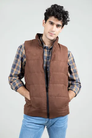 Brown Suede Gilet